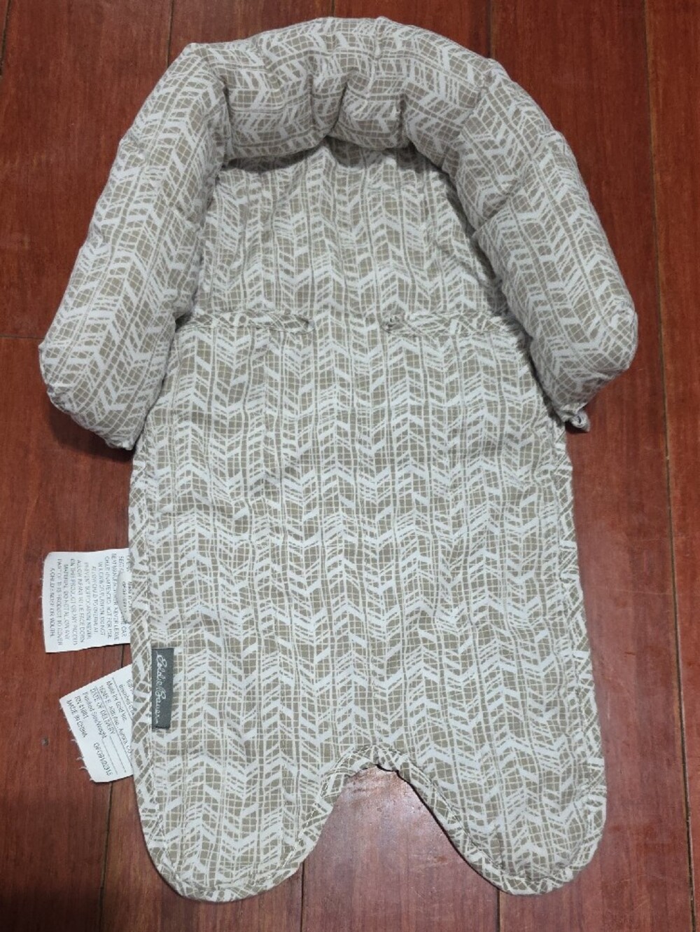 Eddie Bauer Tan Patterned Infant Head Suppoirt